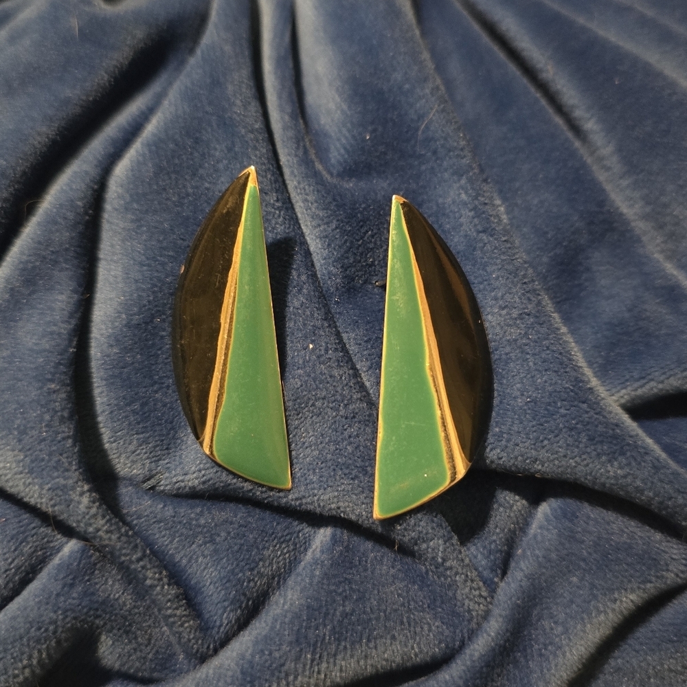 Vintage Enamel Earrings